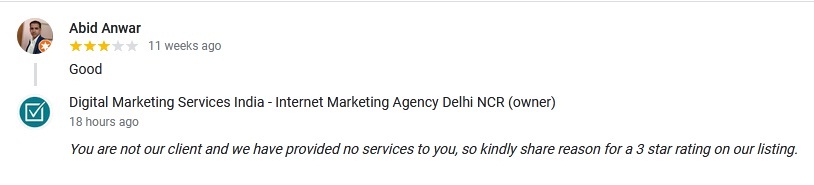 Fake Negative Review